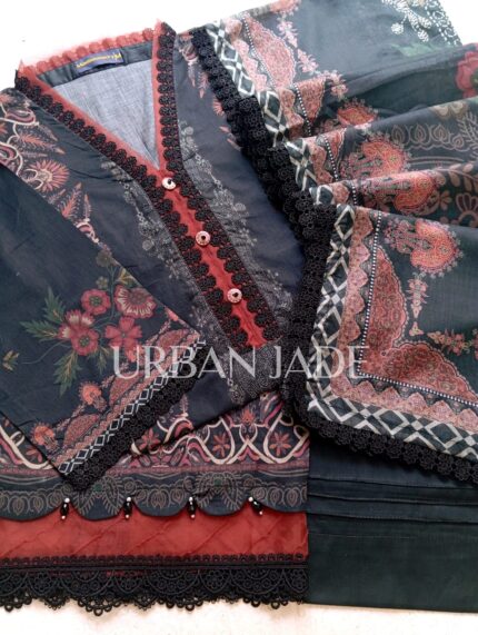 Urban Jade Premium Lawn – 3 Piece Digital Printed with Lawn Dupatta