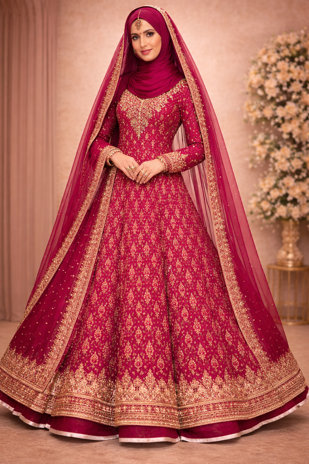 new shahrara b Stylish Embroidered Lehenga - Image 1