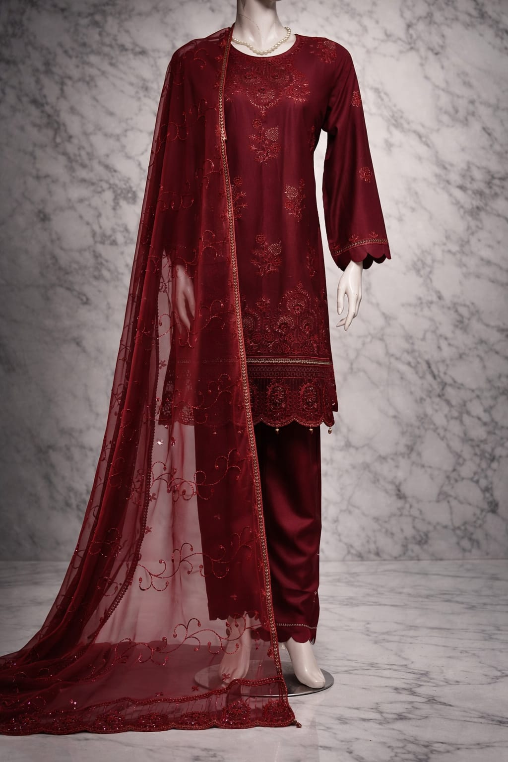 WhatsApp-Image-2026-02-09-at-17.17.40 RIM JHIM MAHROON 3PC SUIT - Image 1