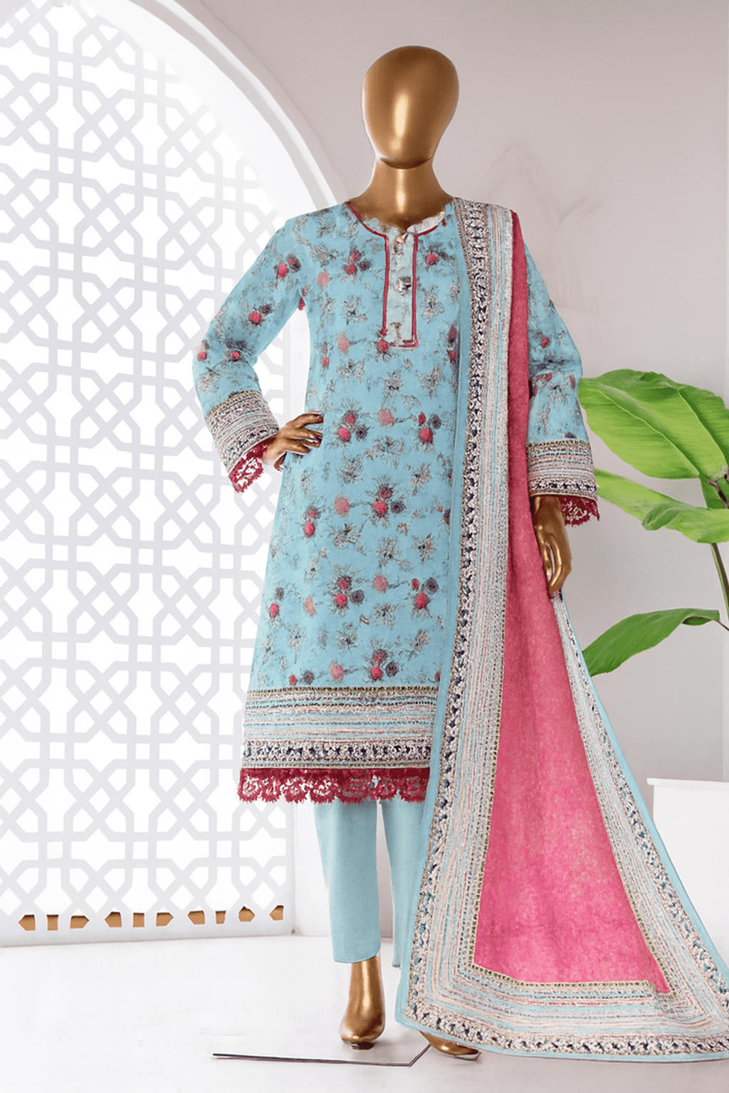 Mehak Premium Lawn 3pc suit - Image 1